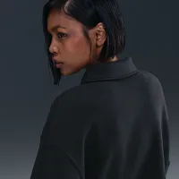 Nike Sportswear Phoenix Fleece женская Loose Collaцвет красный Pull-Over Top цвет черный