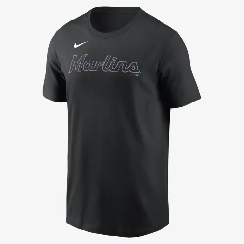 Miami Marlins Fuse Wordmark чоловічі Nike MLB футболка колір чорний