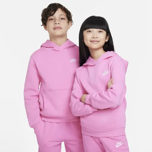 Nike Sportswear Club Fleece Big дитячі Pullover Толстовка з капюшоном колір червоний
