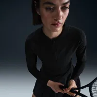 NikeCourt Advantage жіноча Dri-FIT Mid-Layer Tennis Top колір чорний