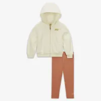 Nike Shine Full-Zip and лосины набор Baby 2-Piece Толстовка с капюшоном набор цвет коричневый