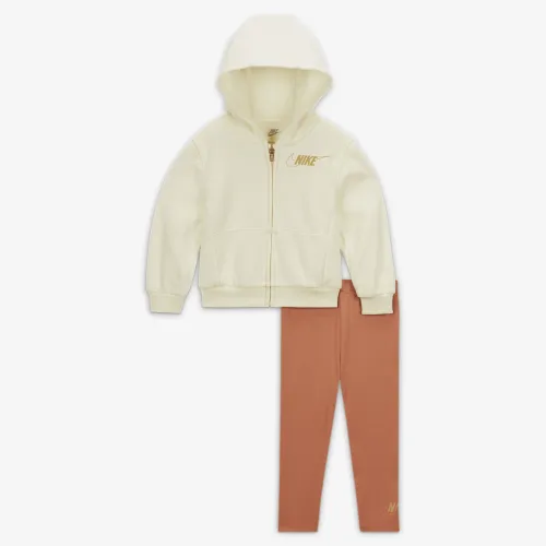 Nike Shine Full-Zip and лосины набор Baby 2-Piece Толстовка с капюшоном набор цвет коричневый