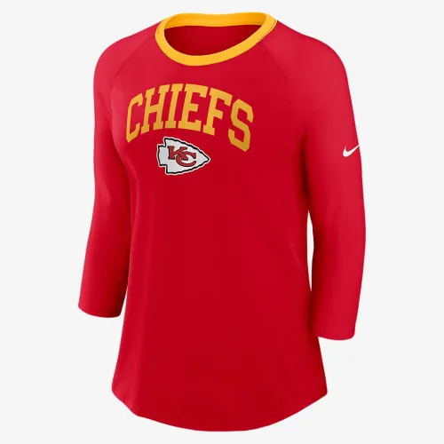 Kansas City Chiefs женская Nike NFL 3/4-Sleeve футболка цвет красный