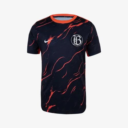 Bay FC 2025 Big детские Nike NWSL Short-Sleeve Pre-Match Top Orange