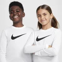 Nike Legend Big детские Dri-FIT Long-Sleeve футболка цвет белый