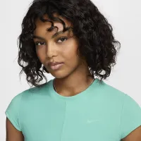 Nike One Fitted Rib жіноча Dri-FIT Short-Sleeve Cropped Top колір зелений