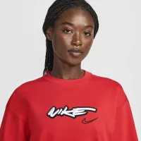Nike Sportswear Breaking жіноча Loose French Terry Top колір червоний