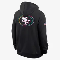 San Francisco 49ers Crucial Catch Sideline мужские Nike Dri-FIT NFL Pullover Толстовка с капюшоном цвет черный