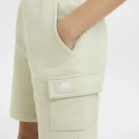 Nike Sportswear Club Fleece Big дитячі Cargo шорти колір зелений