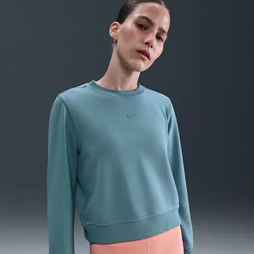 Nike Dri-FIT One женская Crew-Neck French Terry свитшот синий