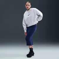 Nike Sportswear Phoenix Fleece женская оверсайз Crew-Neck свитшот цвет коричневый
