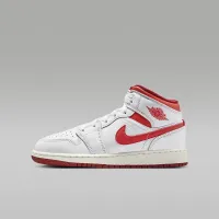 Nike Air Jordan 1 Mid SE Big дитячі Кросівки колір білий