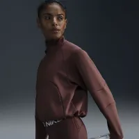 Nike Dri-FIT Prima женская 1/2-Zip тренировочные Top цвет коричневый
