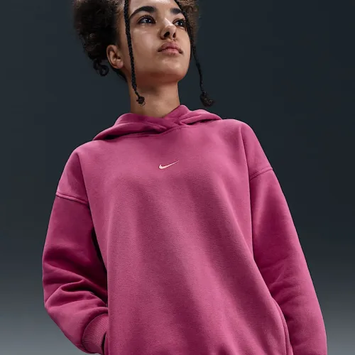 Nike Sportswear Club Fleece Big детские (Girls') оверсайз Толстовка с капюшоном цвет фиолетовый
