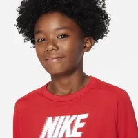 Nike Dri-FIT Multi+ Big дитячі (для хлопчиків) Long-Sleeve Top колір червоний