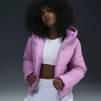 Nike Sportswear Classic Puffer женская Therma-FIT Loose Hooded Куртка Pink