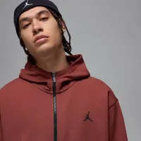 Nike Jordan Sport Hoop Fleece мужские Dri-FIT Full-Zip Толстовка с капюшоном цвет коричневый