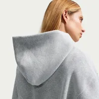 Nike Sportswear Phoenix Fleece жіноча оверсайз Cropped Henley Толстовка з капюшоном колір сірий