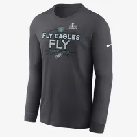 Philadelphia Eagles Super Bowl LIX Bound Local чоловічі Nike NFL Long-Sleeve футболка колір сірий