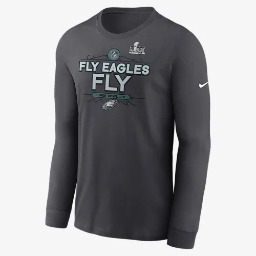Philadelphia Eagles Super Bowl LIX Bound Local чоловічі Nike NFL Long-Sleeve футболка колір сірий