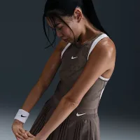 NikeCourt Slam жіноча Dri-FIT Tennis Tank Top колір сірий