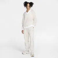 Nike Sportswear Essential женская Loose UV Woven Long-Sleeve V-Neck Top цвет коричневый