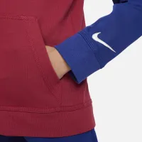 Nike FC Barcelona Big детские (для мальчиков) Full-Zip French Terry Толстовка с капюшоном цвет красный