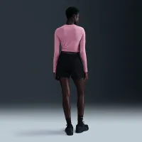 Nike Sportswear Chill Knit женская Slim Long-Sleeve Cropped Top Pink