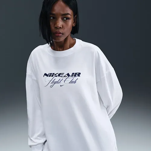 Nike Sportswear жіноча оверсайз Long-Sleeve футболка колір білий