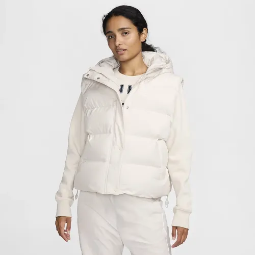 Nike Sportswear Metro Puffer женская Therma-FIT Loose Hooded Vest цвет коричневый