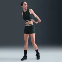 Nike Pro жіноча Dri-FIT Cropped Tank Top колір зелений