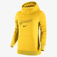 Golden State Warriors Club Fleece 2023/24 City Edition женская Nike NBA Funnel-Neck Толстовка с капюшоном Yellow