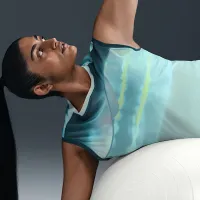 Nike женская Artist Collection Dri-FIT Printed Tank Top синий