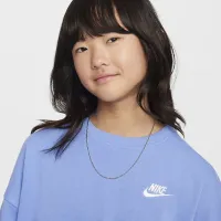 Nike Sportswear Club Fleece Girls' Boxy Crew-Neck свитшот синий