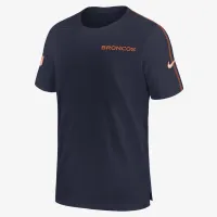 Denver Broncos Sideline Coach мужские Nike Dri-FIT NFL Top синий