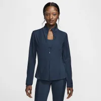Nike One Rib женская Dri-FIT Full-Zip Mid Layer синий