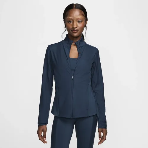 Nike One Rib жіноча Dri-FIT Full-Zip Mid Layer блакитний
