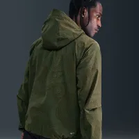 Nike Tech мужские Full-Zip Woven Windrunner Куртка цвет зеленый