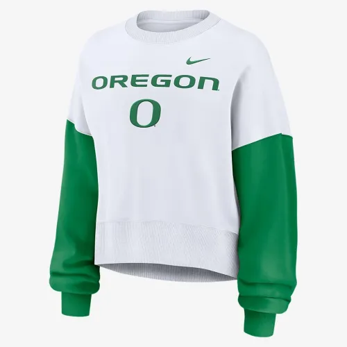 Oregon Ducks Primetime женская Nike College Pullover Crew цвет белый
