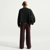 Nike 24.7 ImpossiblySoft женская Dri-FIT оверсайз Crew-Neck Full-Zip Top цвет черный