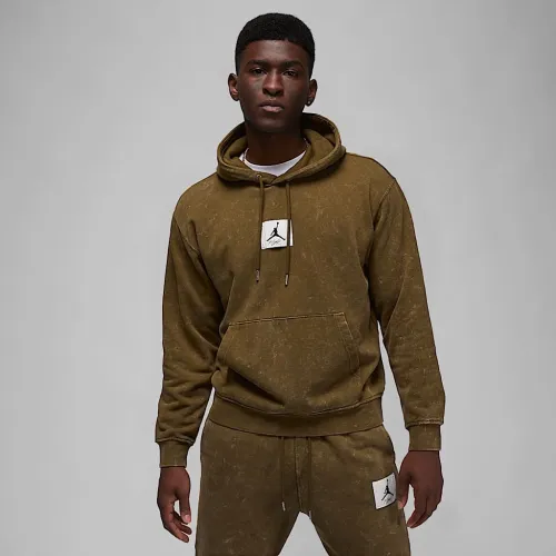 Nike Jordan Flight Fleece чоловічі Washed Pullover Толстовка з капюшоном колір коричневий