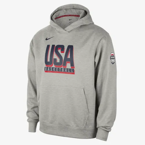 USA Practice чоловічі Nike баскетбольні Fleece Толстовка з капюшоном колір сірий
