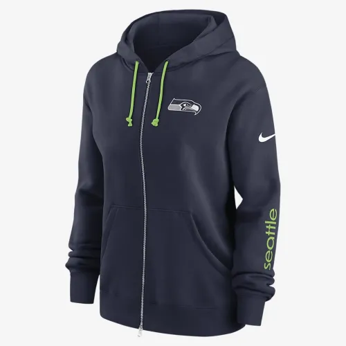 Seattle Seahawks Phoenix жіноча Nike NFL Full-Zip Толстовка з капюшоном блакитний