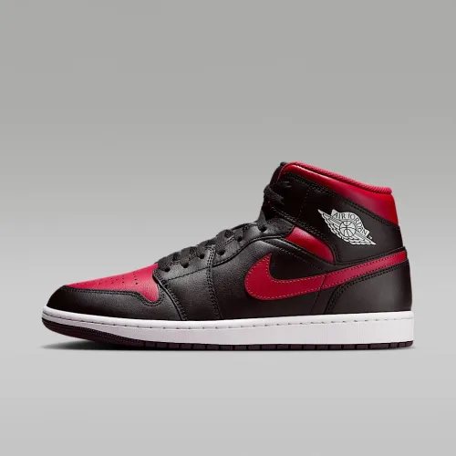Nike Air Jordan 1 Mid чоловічі Кросівки колір чорний
