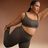 NikeSKIMS Matte женская С высокой Талией Slim Flaцвет красный лосины цвет коричневый