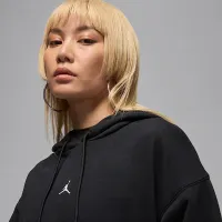 Nike Jordan Sport Crossover жіноча Dri-FIT Fleece Толстовка з капюшоном колір чорний