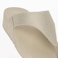 Japonki FitFlop Lulu Glitz-Canvas Toe-Post HQ9-675 - Бежевый