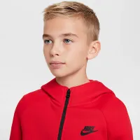 Nike Sportswear Tech Fleece Big дитячі Full-Zip Толстовка з капюшоном колір червоний