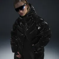 Nike Sportswear Windpuffer женская Therma-FIT Loose Hooded Shine Parka цвет черный