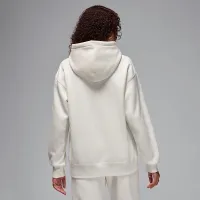 Nike Jordan Flight Fleece жіноча Satin-Lined Pullover Толстовка з капюшоном колір білий